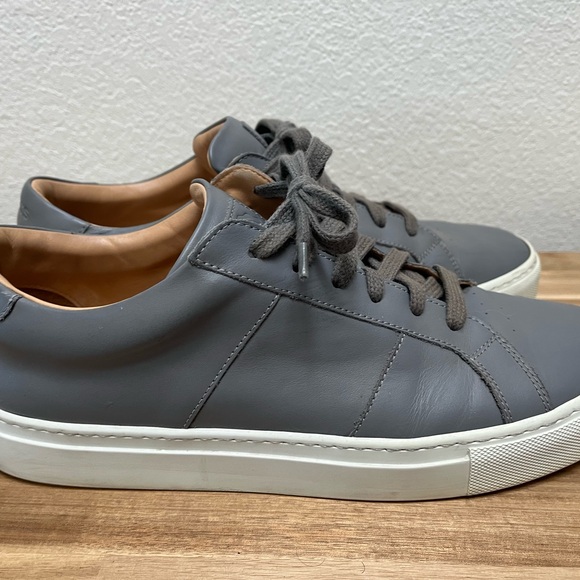 Greats Ash Gray Leather Men's Sneakers - Picture 2 of 10
